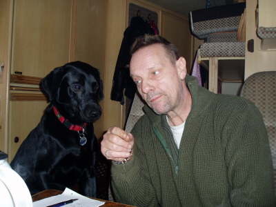 Herr und Hund